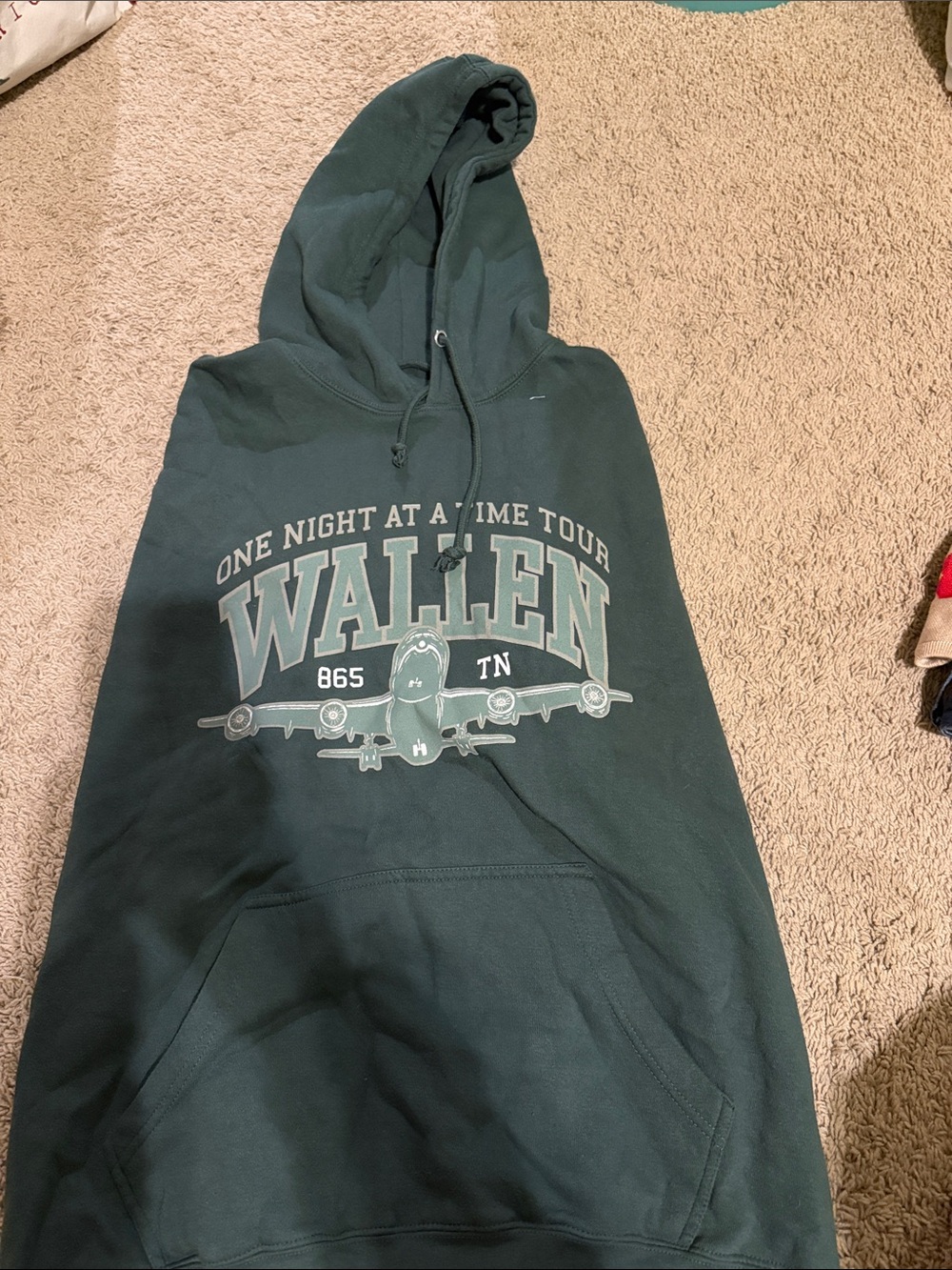 Wallen 'One Night at a Time Tour' Forest Green Hoodie